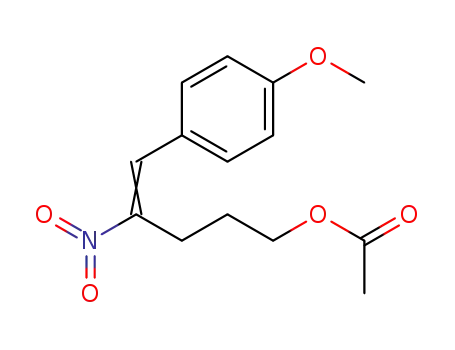Molecular Structure of 21461-31-4 ((4E)-5-(4-methoxyphenyl)-4-nitropent-4-en-1-yl acetate)