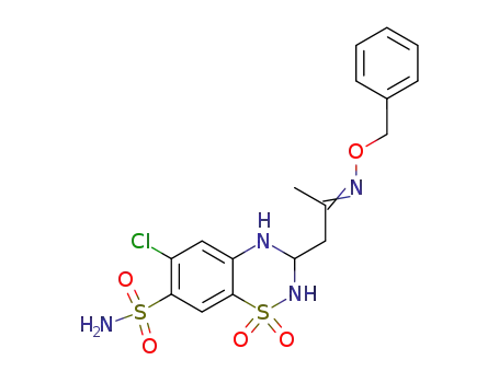 3-(2-benzyloxyimino-propyl)-6-chloro-1,1-dioxo-1,2,3,4-tetrahydro-1λ<sup>6</sup>-benzo[1,2,4]thiadiazine-7-sulfonic acid amide