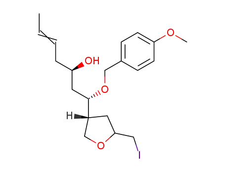 (E)-(1S,3R)-1-((R)-5-Iodomethyl-tetrahydro-furan-3-yl)-1-(4-methoxy-benzyloxy)-hept-5-en-3-ol