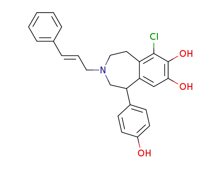 (E)-6-chloro-2,3,4,5-tetrahydro-1-(4-hydroxyphenyl)-1H-3-(3-phenylallyl)-3-benzazepine-7,8-diol