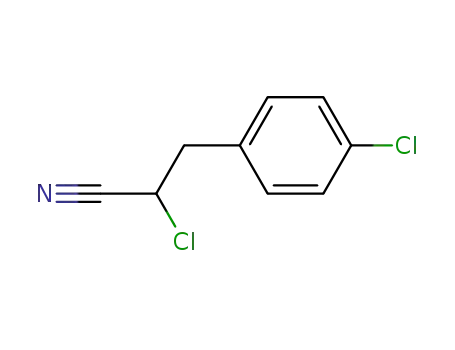 Molecular Structure of 17849-64-8 (2-chloro-3-(4-chlorophenyl)propanenitrile)