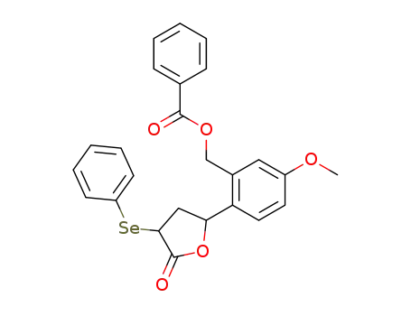 γ-(2-Benzoyloxymethyl-4-methoxy)phenyl-α-phenylseleno-γ-butyrolactone