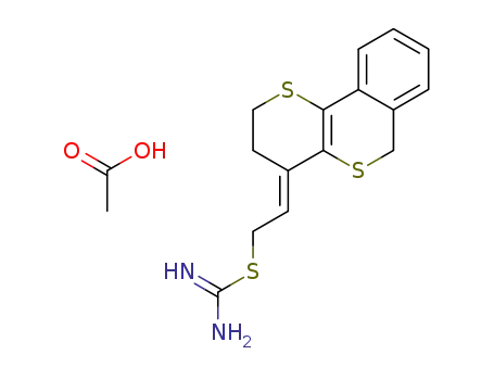 Molecular Structure of 78500-02-4 (4,10-bisthia-1,2,3,4,9,10-hexahydrophenanthrenylideneethylisothiuroniumacetate)