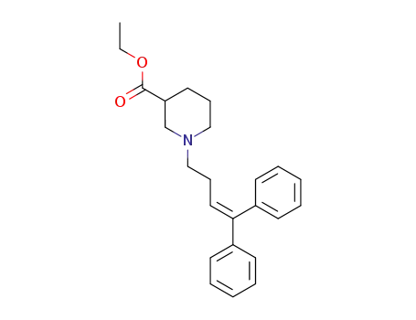 3-Piperidinecarboxylic acid, 1-(4,4-diphenyl-3-butenyl)-, ethyl ester