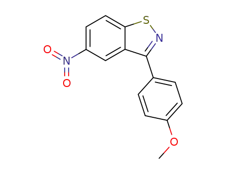Molecular Structure of 70132-88-6 (1,2-Benzisothiazole, 3-(4-methoxyphenyl)-5-nitro-)