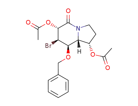Acetic acid (1S,6R,7R,8R,8aR)-6-acetoxy-8-benzyloxy-7-bromo-5-oxo-octahydro-indolizin-1-yl ester