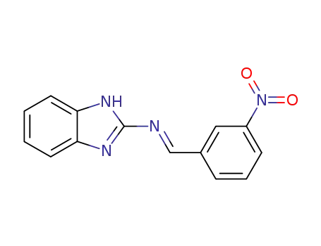Molecular Structure of 124066-54-2 ((1<i>H</i>-benzimidazol-2-yl)-(3-nitro-benzyliden)-amine)