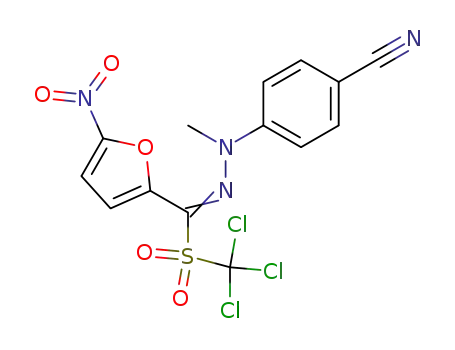 Benzonitrile,
4-[methyl[(5-nitro-2-furanyl)[(trichloromethyl)sulfonyl]methylene]hydrazino
]-