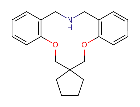 spiro-<dibenzo<f,k>-1,5-dioxa-9-azacyclododecane-3,1'-cyclopentane>