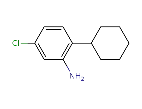 Molecular Structure of 91802-36-7 (5-Chloro-2-cyclohexylaniline)