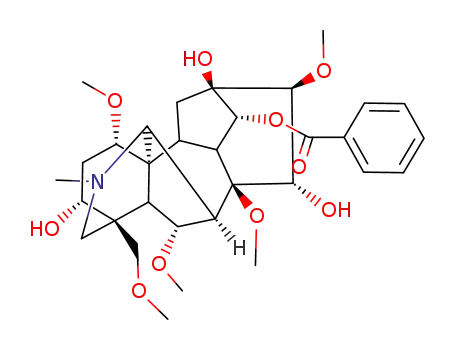 (16beta)-3,13,15-trihydroxy-1,6,8,16-tetramethoxy-4-(methoxymethyl)-20-methylaconitan-14-yl benzoate