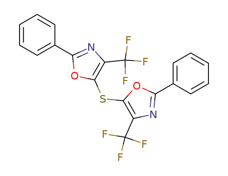 Molecular Structure of 116672-23-2 (Bis<2-phenyl-4-(trifluormethyl)-5-oxazolyl>sulfid)