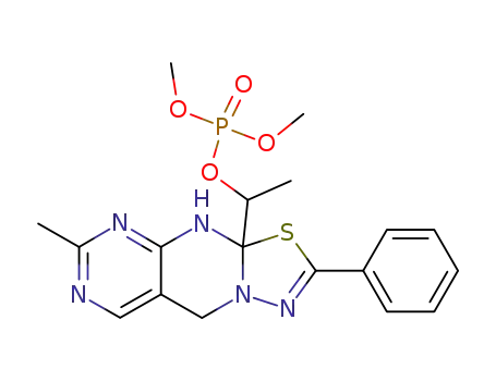 phosphoric acid dimethyl ester 1-(6-methyl-2-phenyl-4,9-dihydro-pyrimido[4,5-<i>d</i>][1,3,4]thiadiazolo[3,2-<i>a</i>]pyrimidin-3a-yl)-ethyl ester
