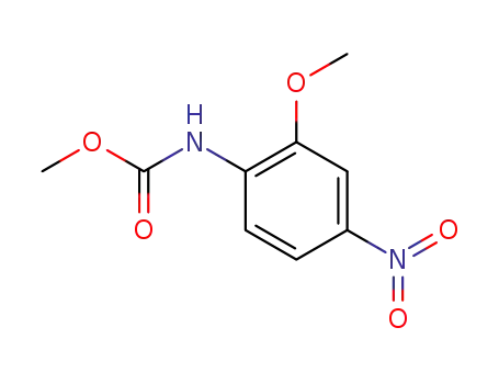 Molecular Structure of 63379-22-6 (Carbamic acid, (2-methoxy-4-nitrophenyl)-, methyl ester)