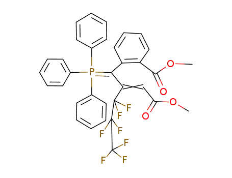 Molecular Structure of 135582-58-0 (Methyl 4-(o-methoxycarbonylphenyl)-3-perfluoropropyl-4-triphenylphosphoranylidenebut-2-enoate)