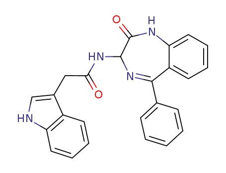 2-(1H-Indol-3-yl)-N-(2-oxo-5-phenyl-2,3-dihydro-1H-benzo[e][1,4]diazepin-3-yl)-acetamide