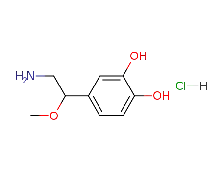 Molecular Structure of 3770-01-2 (1,2-Benzenediol, 4-(2-amino-1-methoxyethyl)-, hydrochloride)