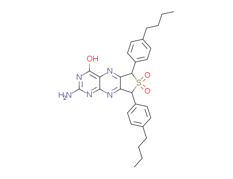 2-amino-6,8-bis-(4-butyl-phenyl)-7,7-dioxo-3,6,7,8-tetrahydro-7λ<sup>6</sup>-thieno[3,4-<i>g</i>]pteridin-4-one