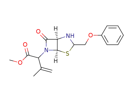 3-Methyl-2-((1R,5R)-7-oxo-3-phenoxymethyl-4-thia-2,6-diaza-bicyclo[3.2.0]hept-6-yl)-but-3-enoic acid methyl ester
