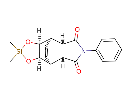 Molecular Structure of 126814-15-1 ((3aα,4α,4aβ,7aβ,8α,8aα)-4a,7a,8,8a-tetrahydro-2,2-dimethyl-6-phenyl-4,8-etheno-4H-1,3,2-dioxasilolo<4,5-f>isoindole-5,7(3aH,6H)-dione)