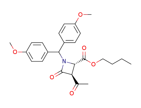 2-Azetidinecarboxylic acid,
3-acetyl-1-[bis(4-methoxyphenyl)methyl]-4-oxo-, butyl ester