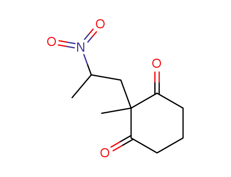 Molecular Structure of 57822-04-5 (1,3-Cyclohexanedione, 2-methyl-2-(2-nitropropyl)-)