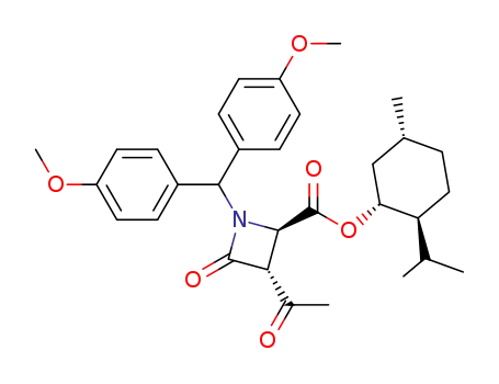 (3R,4R)-3-acetyl-1-(di-p-anisylmethyl)-4-(l-menthyloxycarbonyl)-2-azetidinone