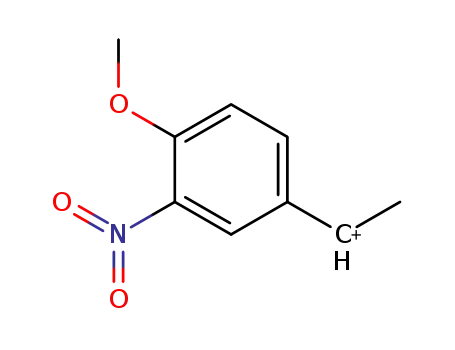 Molecular Structure of 88510-81-0 (Ethylium, 1-(4-methoxy-3-nitrophenyl)-)