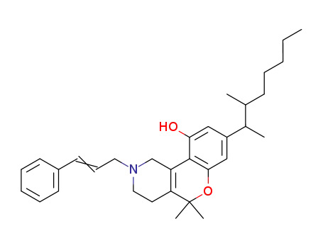 8-(1,2-dimethyl-heptyl)-5,5-dimethyl-2-(3-phenyl-allyl)-1,3,4,5-tetrahydro-2<i>H</i>-chromeno[4,3-<i>c</i>]pyridin-10-ol