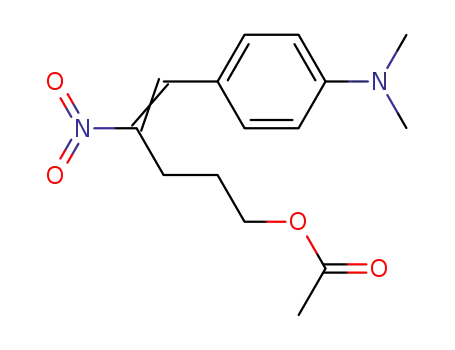 Molecular Structure of 19893-72-2 ((4E)-5-[4-(dimethylamino)phenyl]-4-nitropent-4-en-1-yl acetate)