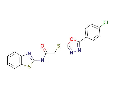 N-Benzothiazol-2-yl-2-[5-(4-chloro-phenyl)-[1,3,4]oxadiazol-2-ylsulfanyl]-acetamide