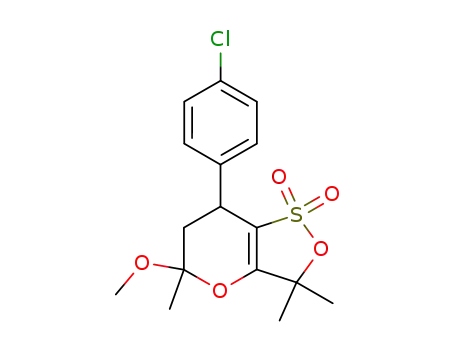 7-(4-Chlorphenyl)-3,3,5-trimethyl-5-methoxy-3,5,6,7-tetrahydro-pyrano-<3,2-c>-1,2-oxathiol-1,1-dioxid