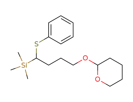 Molecular Structure of 79409-22-6 (Trimethyl-[1-phenylsulfanyl-4-(tetrahydro-pyran-2-yloxy)-butyl]-silane)