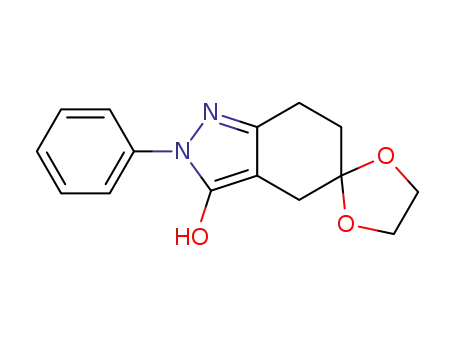 Spiro[1,3-dioxolane-2,5'-[5H]indazol]-3'-ol,
2',4',6',7'-tetrahydro-2'-phenyl-