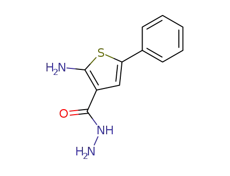 Molecular Structure of 111849-29-7 (2-AMINO-5-PHENYLTHIOPHENE-3-CARBOHYDRAZIDE)