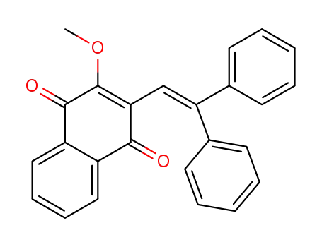 Molecular Structure of 72853-79-3 (1,4-Naphthalenedione, 2-(2,2-diphenylethenyl)-3-methoxy-)