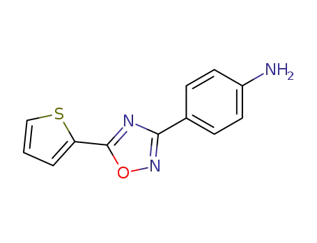 Molecular Structure of 63318-64-9 (Benzenamine, 4-[5-(2-thienyl)-1,2,4-oxadiazol-3-yl]-)