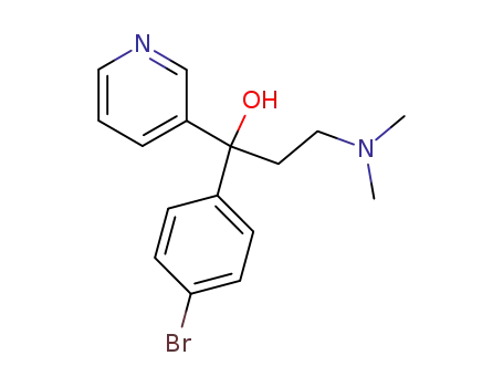 Molecular Structure of 41910-98-9 (a-(4-Bromophenyl)-a-[2-(dimethylamino)ethyl]-3-pyridinemethanol)