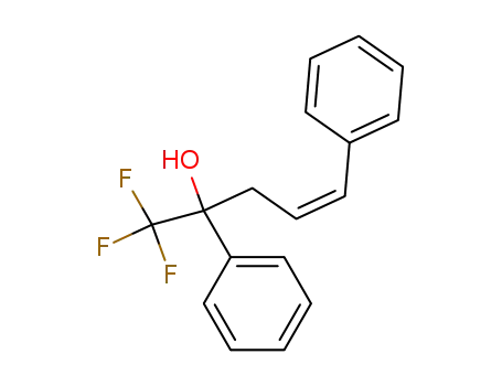 Molecular Structure of 110230-48-3 (Benzenemethanol, a-(3-phenyl-2-propenyl)-a-(trifluoromethyl)-, (E)-)