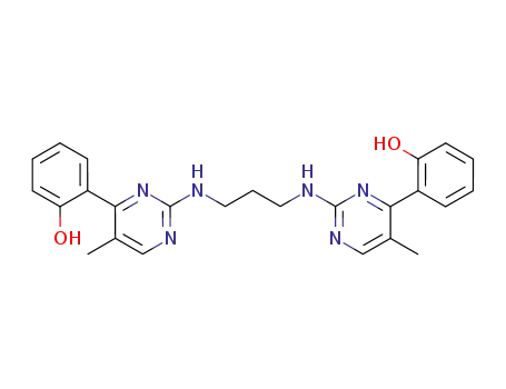 Molecular Structure of 92736-13-5 (Phenol,2,2'-[1,3-propanediylbis[imino(5-methyl-2,4-pyrimidinediyl)]]bis- (9CI))