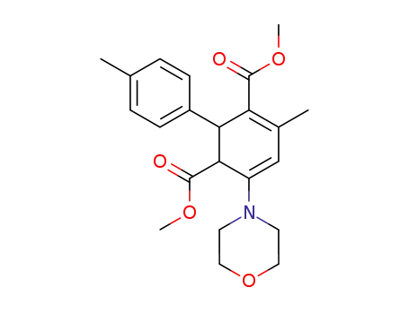 Molecular Structure of 142592-06-1 (4-Methyl-6-morpholin-4-yl-2-p-tolyl-cyclohexa-3,5-diene-1,3-dicarboxylic acid dimethyl ester)
