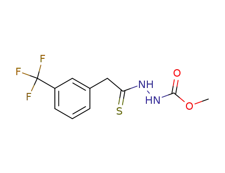 Molecular Structure of 114373-96-5 (2-[1-thioxo-2-[3-(trifluoromethyl)phenyl]ethyl]hydrazinecarboxylic acid, methyl ester)