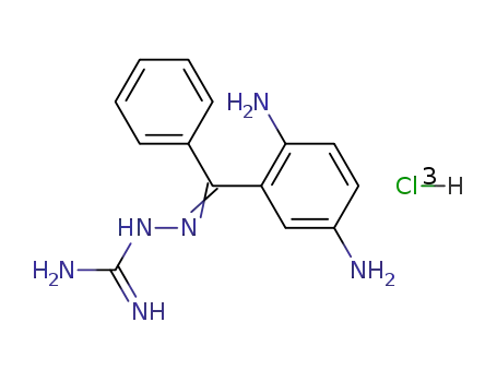 Hydrazinecarboximidamide, 2-[(2,5-diaminophenyl)phenylmethylene]-,
trihydrochloride