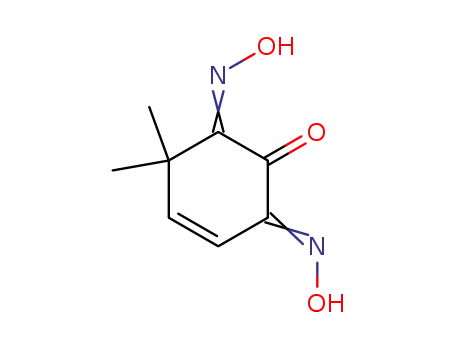 Molecular Structure of 90252-94-1 (4-Cyclohexene-1,2,3-trione, 6,6-dimethyl-, 1,3-dioxime)