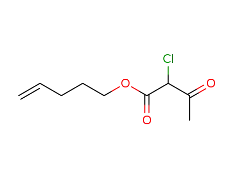 Molecular Structure of 61363-97-1 (Butanoic acid, 2-chloro-3-oxo-, 4-pentenyl ester)