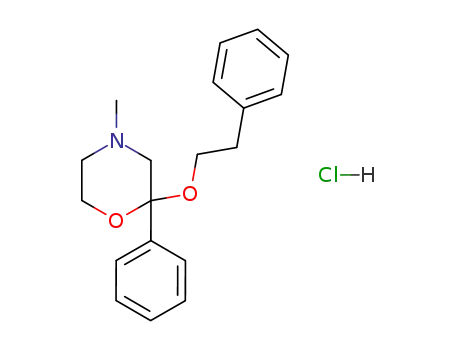 Molecular Structure of 124497-92-3 (4-methyl-2-phenyl-2-(2-phenylethoxy)morpholine hydrochloride)