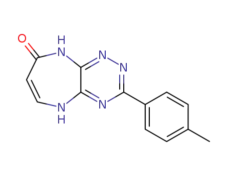 Molecular Structure of 96355-24-7 (8H-1,2,4-Triazino[5,6-b][1,4]diazepin-8-one,
1,2-dihydro-3-(4-methylphenyl)-)