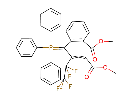Molecular Structure of 135582-53-5 (Methyl 4-(o-methoxycarbonylphenyl)-3-perfluoroethyl-4-triphenylphosphoranylidenebut-2-enoate)