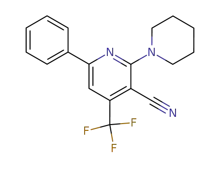 6-Phenyl-2-(1-piperidinyl)-4-(trifluoromethyl)-3-pyridinecarbonitrile