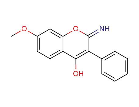 Molecular Structure of 67363-65-9 (2-Imino-7-methoxy-3-phenyl-2H-chromen-4-ol)